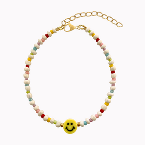 Summer anklet with smiley