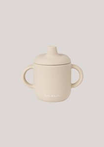 Auslaufsicherer Silikonbecher – Austernbeige