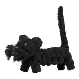 Black rope dog toy, 16x13x5 cm, for pets