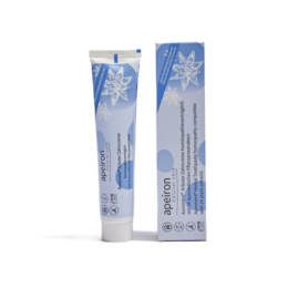  Herbal toothpaste in a 75ml tube, mint-free, homeopathic formula.