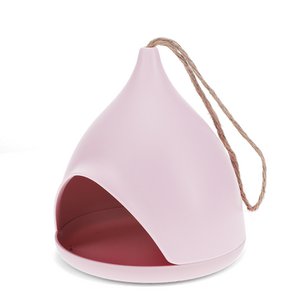 Vogelvoederbakje van bamboevezel - Roze