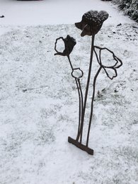 Poppy open up - Objeto de acero corten