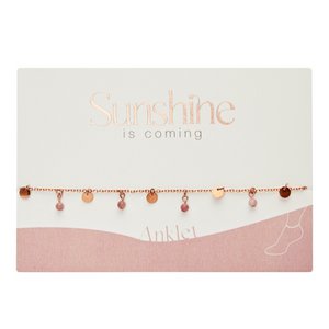 Anklet-"Sunshine is coming"-rosegold pl.-thulit