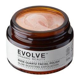 Rose quartz facial polish, a gentle exfoliating scrub with natural ingredients for a radiant complexion.