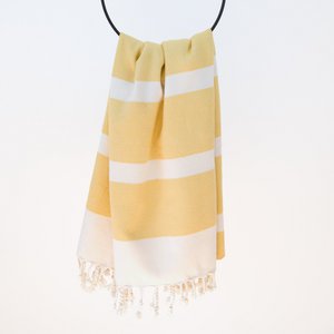 Hamamdoek biologisch katoen Dalya krijtgeel