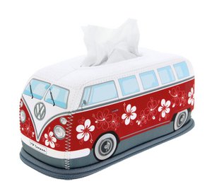 Volkswagen VW T1 Bus Neopreen Tissue Houder - Hibiskus/Rood