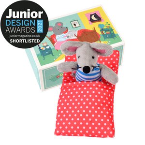 Maus in einem kleinen Haus, Stofftier