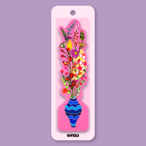 Die Cut Floral Vase Bookmark