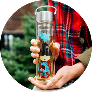 tea bottle FLOWTEA® "Little Geisha red"