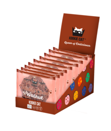 Double Choc and Walnut Cookie, organic, Kookie Cat, 50g