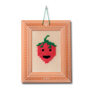Embroidery kit: strawberry