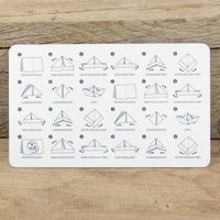 Breakfast board, paper boat