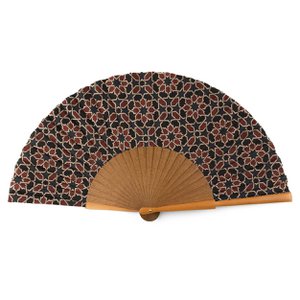 Blue and red folding hand fan Mirath