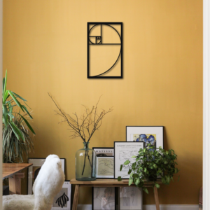 Fibonacci metalen wanddecoratie