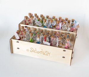 Display geluksflesjes 46 vak leeg