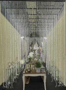 LED Vorhang Tor silber 2478Lichter ww 300*400 VE:1