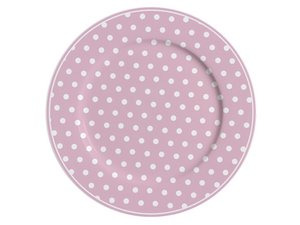 Porcelain dessert plate Polka dot pastel pink 19 cm Isabelle Rose