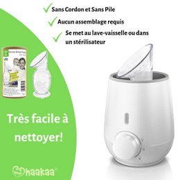Haakaa Colector de Leche Silicona 100% Natural 150ml + Tapa Gris