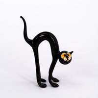 Katze mit Buckel Glastier