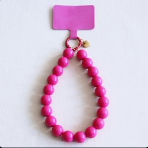 Phone cord beads XXL - fuchsia