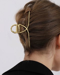 Minimalist Twisted Line Large Claw Hair Clip