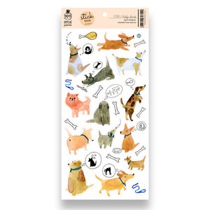 Transparent waterproof sticker sheet - dog dreams