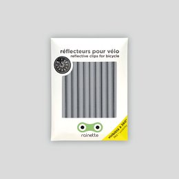 Colorful bicycle spoke reflectors in various colors including silver, multicolor, anthracite gray, gold, fluorescent, yellow, orange, blue, white, red, blue, silver, gold, black, and fluorescent pink. The reflectors are designed to improve visibility and safety for cyclists.