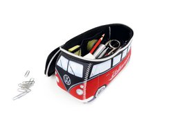 Volkswagen VW T1 Bus 3D Neopren Universaltasche - Klein - /Rot & Schwarz