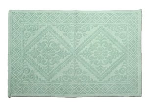 SALE Badmat Jacquard ruit Soft Green klein