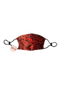 Silk Face Mask "Red Leopard" Print