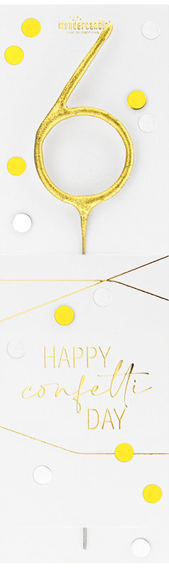 Confetti gold Sortiment 144 Wondercandle® classic