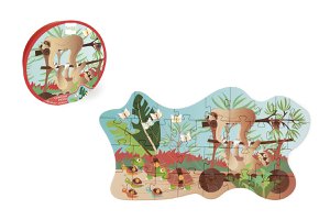 Contour Puzzle - Sloth
