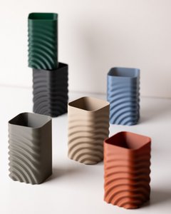 Potlood-/penseelhouder - Bureau-organizer - Aardse kleuren