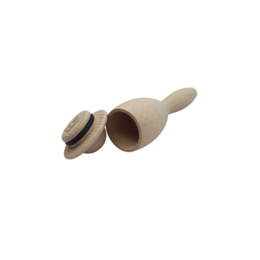 Creative rattle “Frieda” Filling & painting | Natural wooden sound toy | Wooden toys for Montessori and Waldorf | from 3 years | 100% Made in Germany
