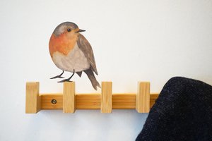 Muursticker roodborstje