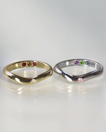 Pre-Set Verborgen Innerlijke Sterkte Ring Goud Gepolijst
