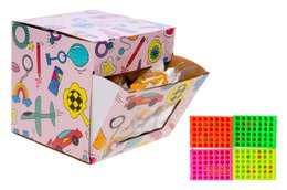  Colorful pop-it fidget toy game, square shape, rainbow silicone bubbles, sensory toy.