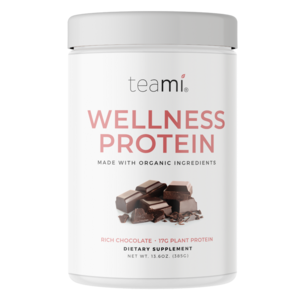 Teami Wellness Plantaardig Protein Chocolate | Organic Plant-Based Wellness Chocolat Protein 385gr