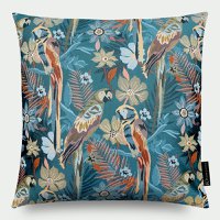 231 Pillow Two Parrots in Love Green 50x50