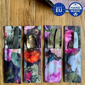 Bestekhouder (pakket van 12) | Zwarte francine