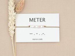 Morse code armband meter (zilver,rosé goud,goud)