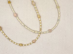 Ketting Kirana gele aventurijn, zilver of goud roestvrijstaal