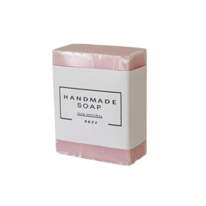 Aura rectangular soap 6x5cm baby rose/pétale de rose
