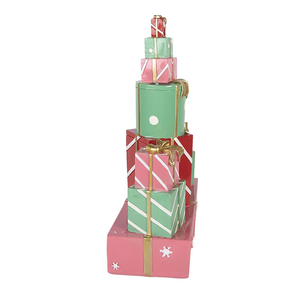 Kerstdecoratie Beeld Cadeau 27x12x36 cm Groen Kunststof