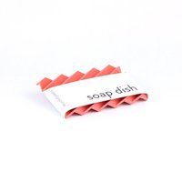 Soap dish made from recycled PET coral red cascade