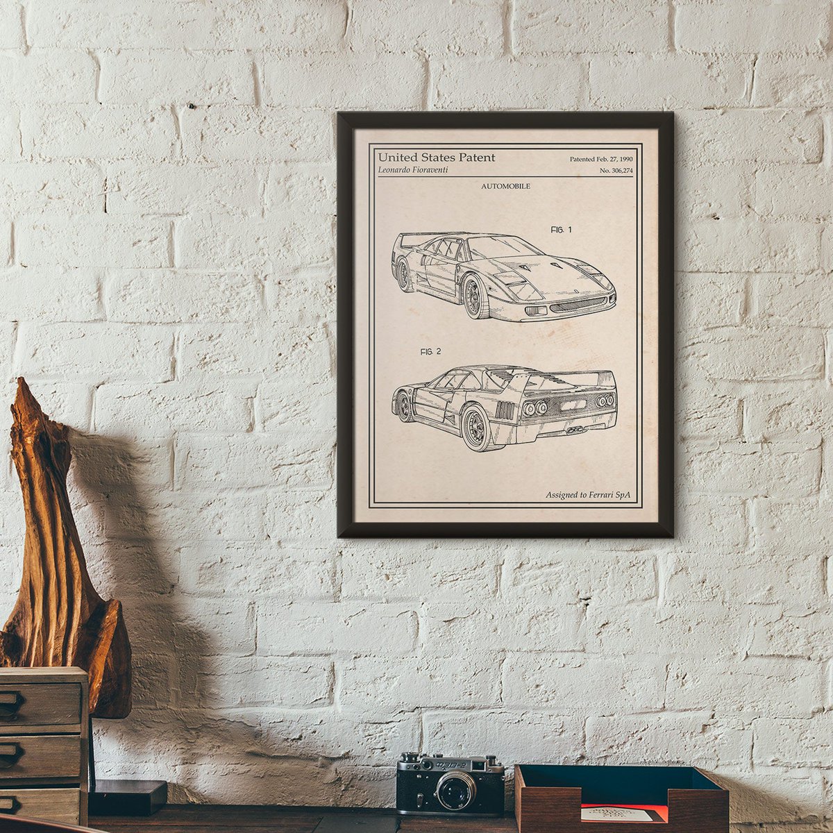 Affiche brevet Ferrari F40 Inkopen via de online groothandel | Orderchamp, image size:1200x1200