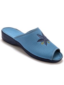 Embroidered mules with terry lining (1005206_0001)
