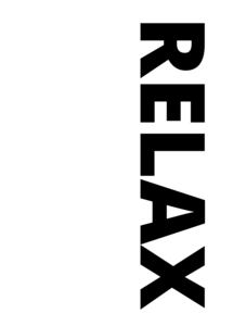 Garden poster white black RELAX