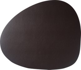 Skinnature dækkeserviet | genbrugslæder | Småsten 40x46 cm