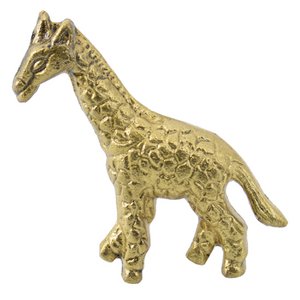 Knopje metaal giraffe goud